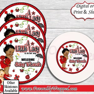Ladybug Charger Inserts-Ladybug Baby Shower Charger Insert-Lady Bug Baby Shower-Paper Plate Insert-It&#39;s a Girl-Menu-Ladybug Birthday