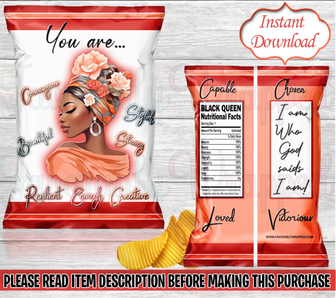 Woman Chip Bagblack History Chip Bagwomen Empowermentblack Woman