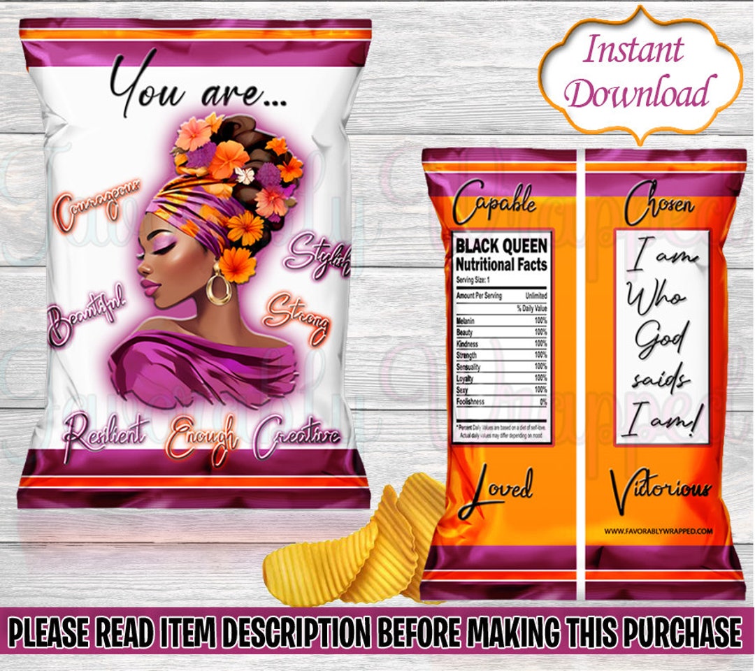 Woman Chip Bagblack History Chip Bagwomen Empowermentblack Woman