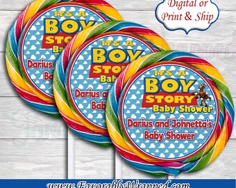 Its a Boy Story Swirl Pop -Toy Story Baby Shower Lollipop-Its a Boy Story Chip Bag-Toy Story Baby Shower-Lollipop Label-Its a Girl-Its a Boy