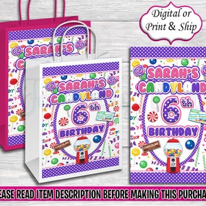 Candyland Gift Bag-Candyland Birthday-Candyland Party-Candyland Party Favors-Candyland Treat Bag-Candyland Favor Bag-Candyland Baby Shower