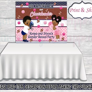 Quarterback oder Cheerleader Backdrop-Touchdowns oder Tutus Chip Bag-Touchdowns oder Tutus Decorations-Touchdowns oder Tutus Gender Reveal
