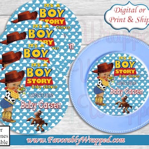 Its a Boy Story Charger Inserts-Toy Story Baby Shower Charger Insert-Toy Story Baby Shower-Paper Plate Insert-It's a Boy-It's a Girl-Menu