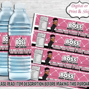 Boss Baby Shower Water Label-Boss Water Labels-Boss Baby Party-Boss Baby Party Favors-Boss Baby Chip Bag-Boss Baby-Boss Baby Girl