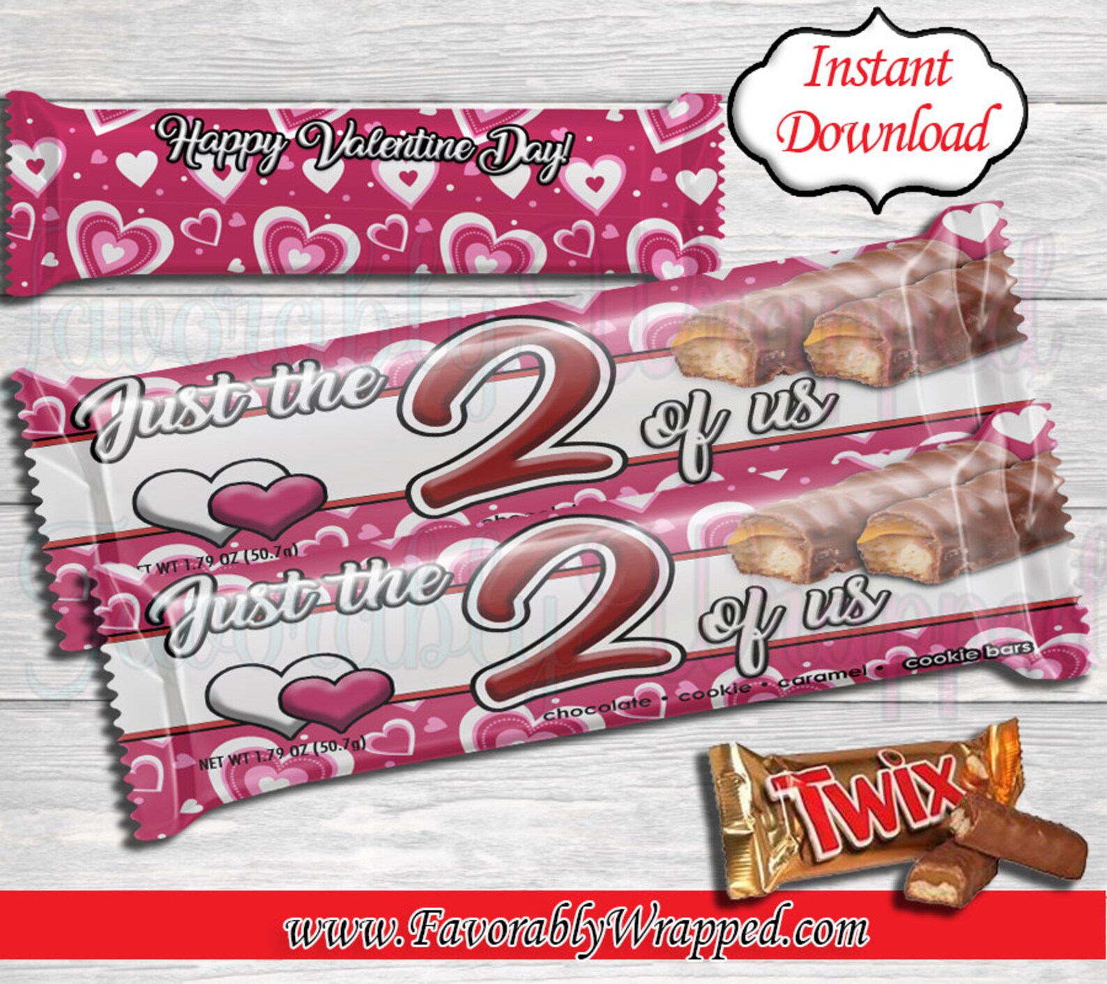 Valentine's Day Twix Wrapper-Valentines Chocolate Candy | Etsy