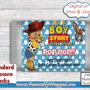 Its a Boy Story Popcorn Wrapper-Toy Story Baby Shower Popcorn Wrappers-Toy Story Baby Shower-Popcorn Wrapper-It's a Boy-Its a Girl