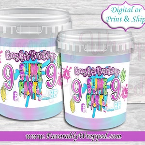 Slime Cotton Candy Labels-Slime Birthday-Slime Party-Cotton Candy Labels-Slime Party Favors-Glow Birthday Party-Glow Party