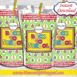 Back to School Juice Label-Student Gifts-Teachers Gifts-Juice Label-First Day of School-Digital-Instant Download