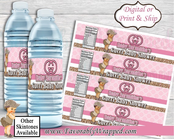 gucci water bottle labels