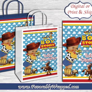 Its a Boy Story Gift Bag-Toy Story Baby Shower Gift Bag Labels -Gift Bag Labels-Toy Story Baby Shower-Baby Shower-It&#39;s a Boy-Its a Girl