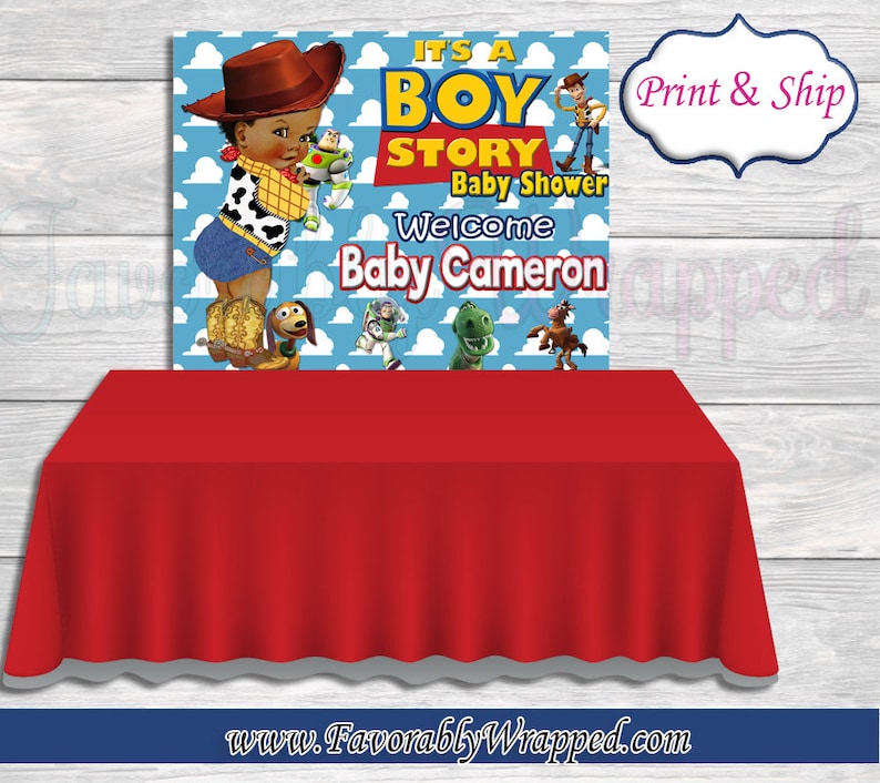 Its a Boy Story Table Backdroptoy Story Baby Shower Etsy