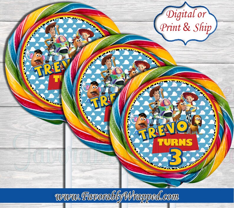 Toy Story Swirl Pop Label-Toy Story Lollipop Label-Toy Story Baby Shower-Toy Story Birthday-Toy Story Party-Lollipop Label-Toy Story