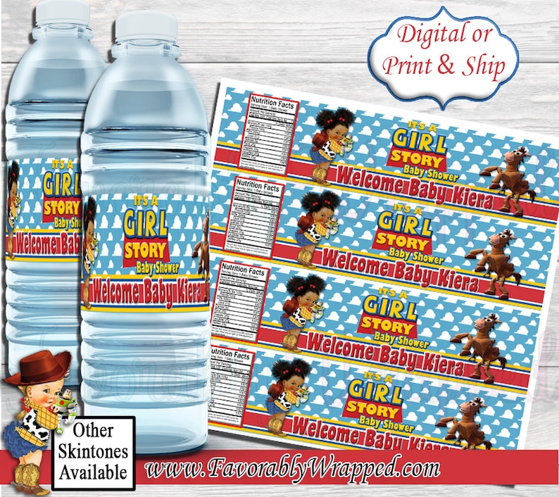 It/'s a Girl Story Baby Shower Water Bottle Labels-Toy Story Water Label-Toy Story Baby Shower-Water Labels-Baby Shower-It/'s a Boy-Its a Girl