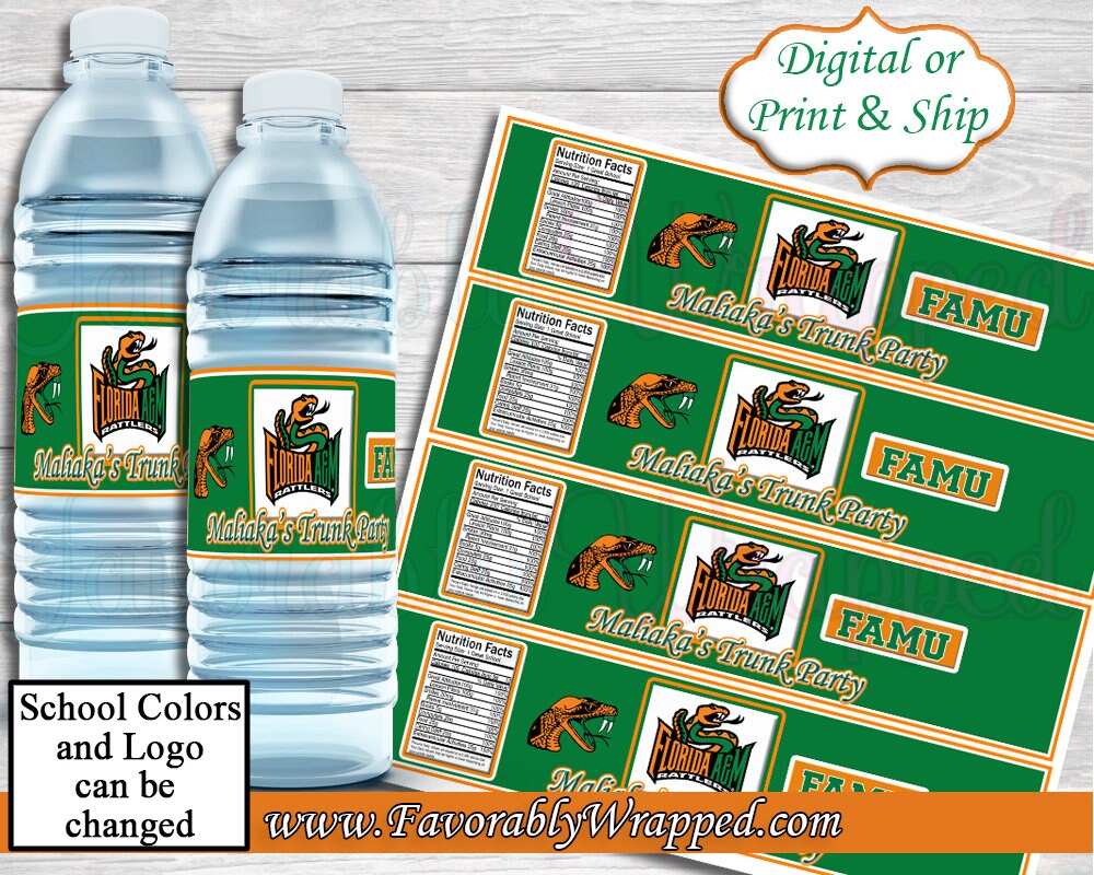Trunk Party Water Bottle Labels-Graduation Party Water Bottle Labels-School Party-Back To School Water Label-Back To School-Trunk Party