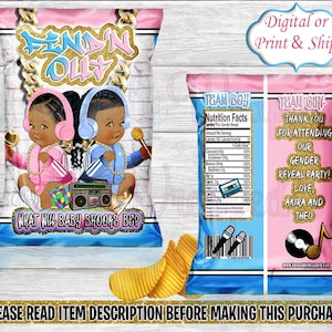Find&#39;N Out Chip Bag-Find&#39;N Out Gender Reveal Party-Beauty or Beats Chip Bag-Hip Hop Chip Bag-90&#39;s Chip Bag-80&#39;s Chip Bag-Finding Out