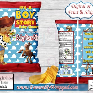 Its a Boy Story Chip Bag-Toy Story Baby Shower Chip Bag -Chip Bag Labels-Toy Story Baby Shower- Chip Bag- Baby Shower-Its a Girl-Its a Boy