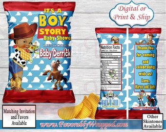 Its a Boy Story Chip Bag-Toy Story Baby Shower Chip Bag -Chip Bag Labels-Toy Story Baby Shower- Chip Bag- Baby Shower-Its a Girl-Its a Boy