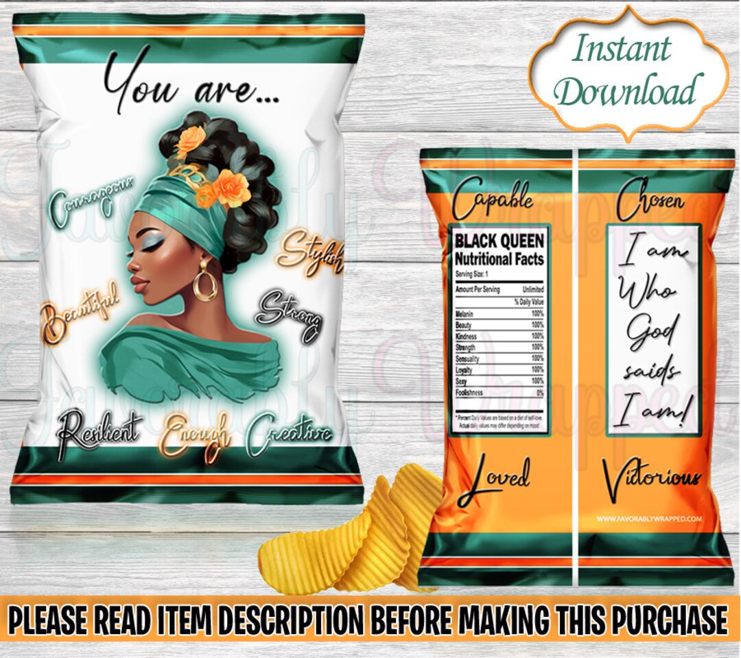 Woman Chip Bagblack History Chip Bagwomen Empowermentblack Woman