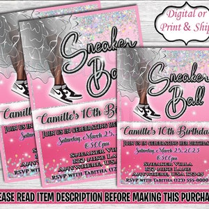 Sneaker Ball Einladung-Sneaker Chip Tasche-Sneaker Ball Party Favor-Sneaker Ball Geburtstag-Sneaker Party-Sweet 16 Einladung-Sneaker Ball