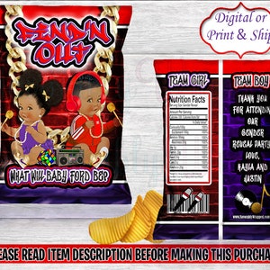 Find&#39;N Out Chip Bag-Find&#39;N Out Gender Reveal Party-Beauty or Beats Chip Bag-Hip Hop Chip Bag-90&#39;s Chip Bag-80&#39;s Chip Bag-Finding Out