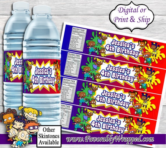 Rugrats Water Bottle Labels-rugrats Baby Shower Water | Etsy
