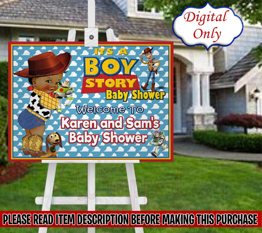 It's a Boy Story Baby Shower Signtoy Story Signtoy