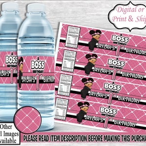 Boss Birthday Water Label-Boss Baby Birthday-Boss Baby Party-Boss Baby Party Favors-Boss Baby Chip Bag-Boss Baby-Boss Baby Girl