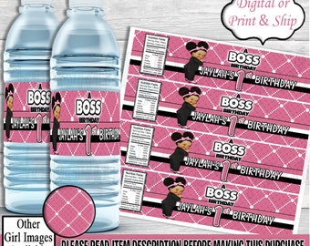 Boss Birthday Water Label-Boss Baby Birthday-Boss Baby Party-Boss Baby Party Favors-Boss Baby Chip Bag-Boss Baby-Boss Baby Girl