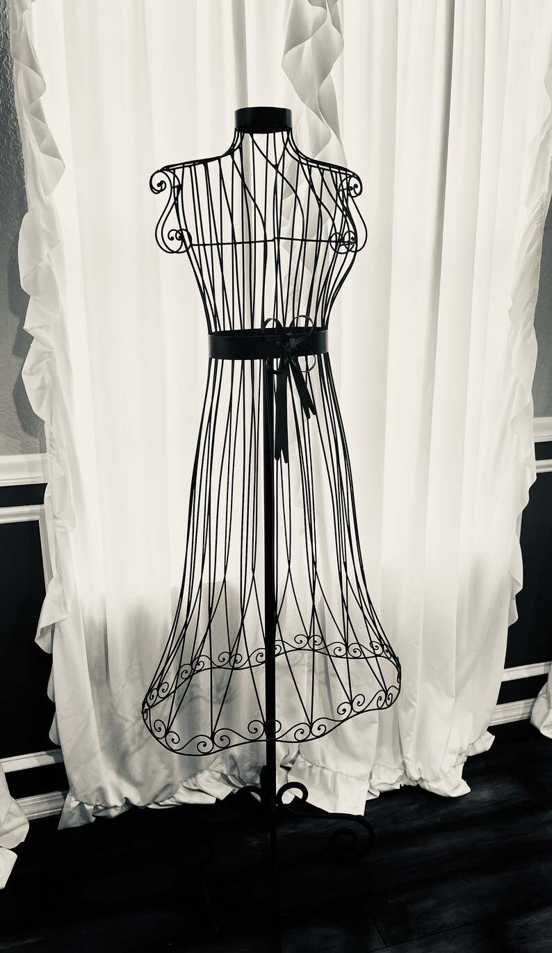 Tall Vintage Wrought Iron Dress Form Etsy