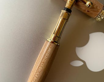 Handcrafted Scots Elm wood Celtic Knot fountain pen