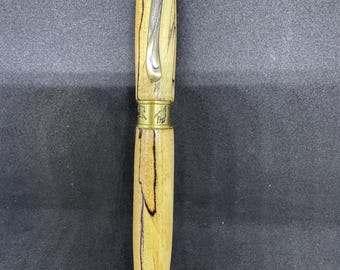 Handcrafted ballpoint pen in Horse/Pony finish with spalted maple wood