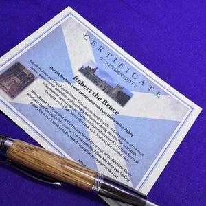 Collectors Item ‘Robert the Bruce’  ballpoint pen handcrafted in Scotland with gunmetal and chrome finish
