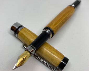 Fountain Pen made with Cherry wood and finished with Chrome