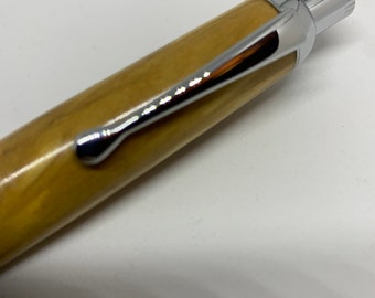 Sketch Pencil in Olive wood with chrome finish