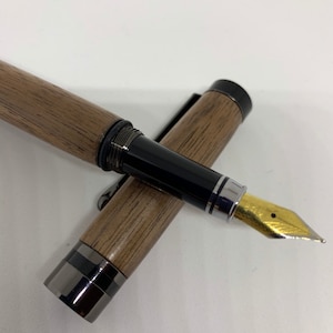 Walnut Fountain Pen with gunmetal fittings