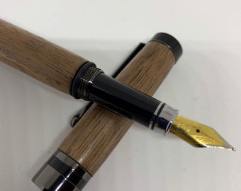 Walnut Fountain Pen with gunmetal fittings