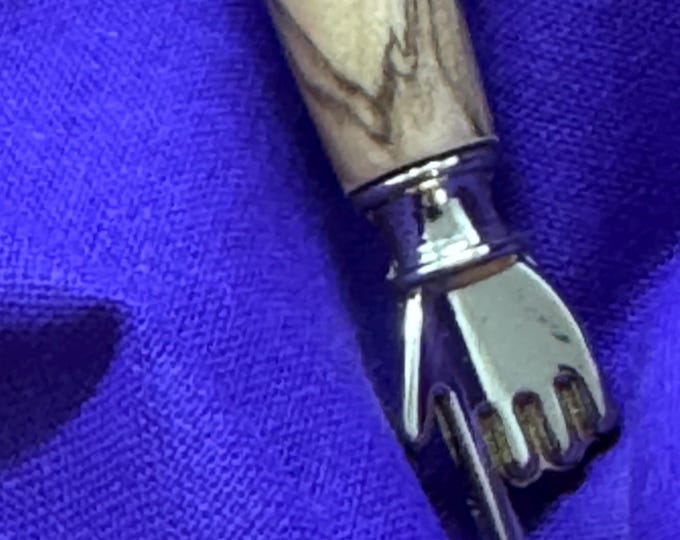 Yad / Pointer in Olive Wood from Bethlehem finished in Chrome