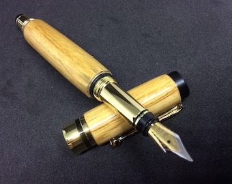 Jack Daniels Oak handcrafted fountain pen from Speyside cooperage whiskey cask
