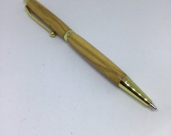 Propelling /mechanical pencil in olivewood and gold finish