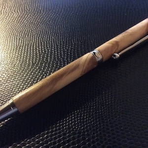 Handcrafted Italian Olive wood ballpoint pen