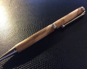 Handcrafted Italian Olive wood ballpoint pen