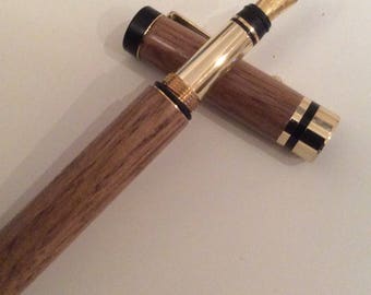 Handcrafted Oak Fountain Pen