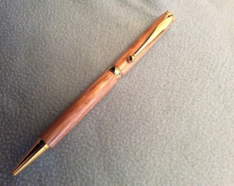 Handcrafted Oak twist ballpoint pen