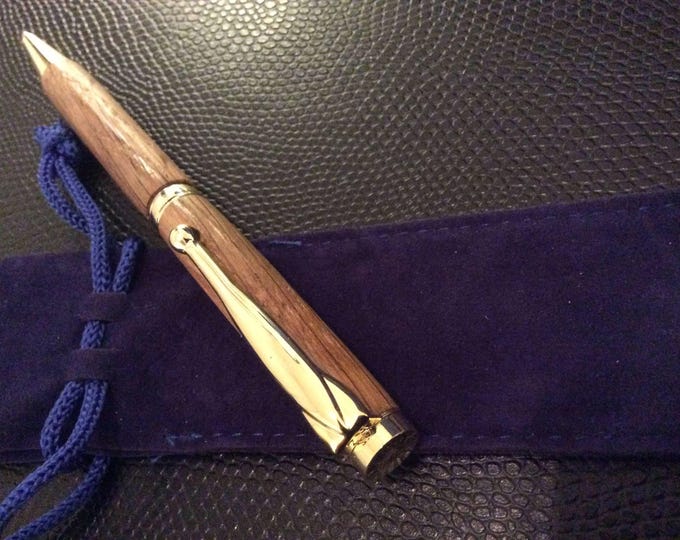 Handcrafted ballpoint Pen in Wych Elm (Scots Elm)