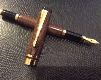 Handcrafted Panga Panga Wood Fountain Pen