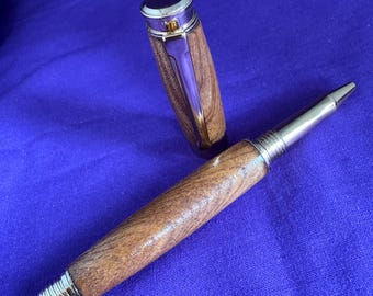 Quality Scots Elm rollerball pen in gold
