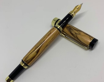 Handcrafted Holy Land Olive Fountain Pen