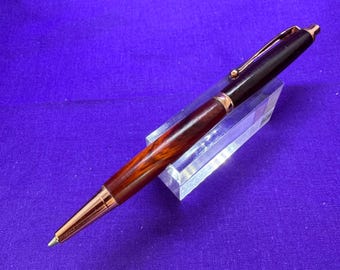 Handcrafted Copper ballpoint Pencil in Red Sandalwood