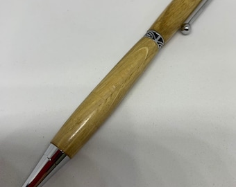 Oak ‘Deco’ handcrafted pen with chrome plating