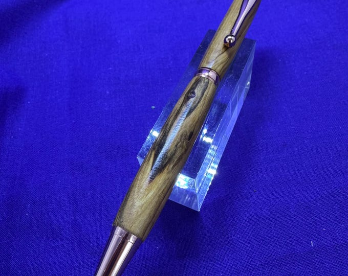 Handcrafted Bethlehem Olive Wood Ballpoint Pen in Copper